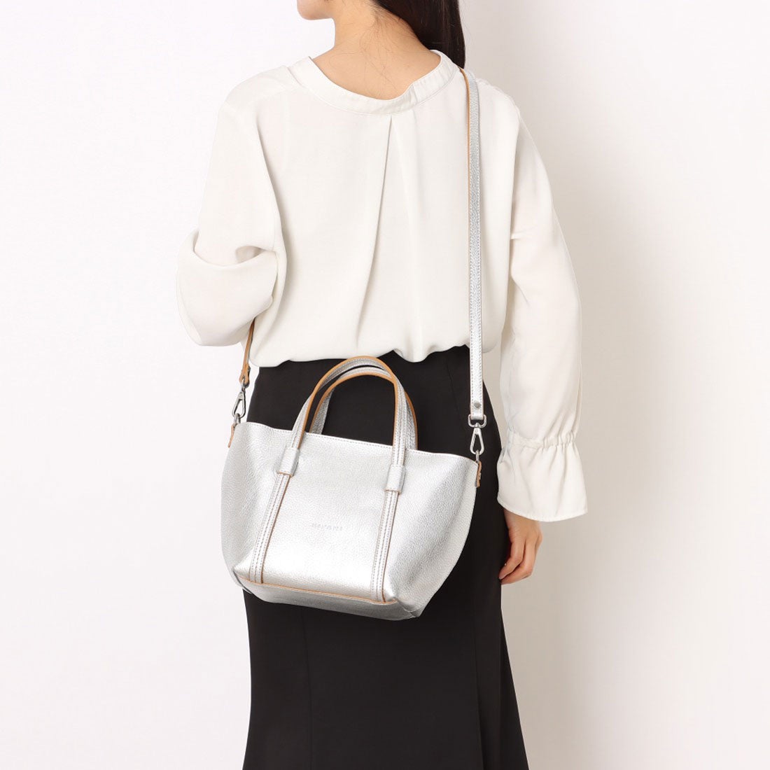 リパーニ RIPANI クラッシー・ミニ2WAYバッグ （シルバー） -靴