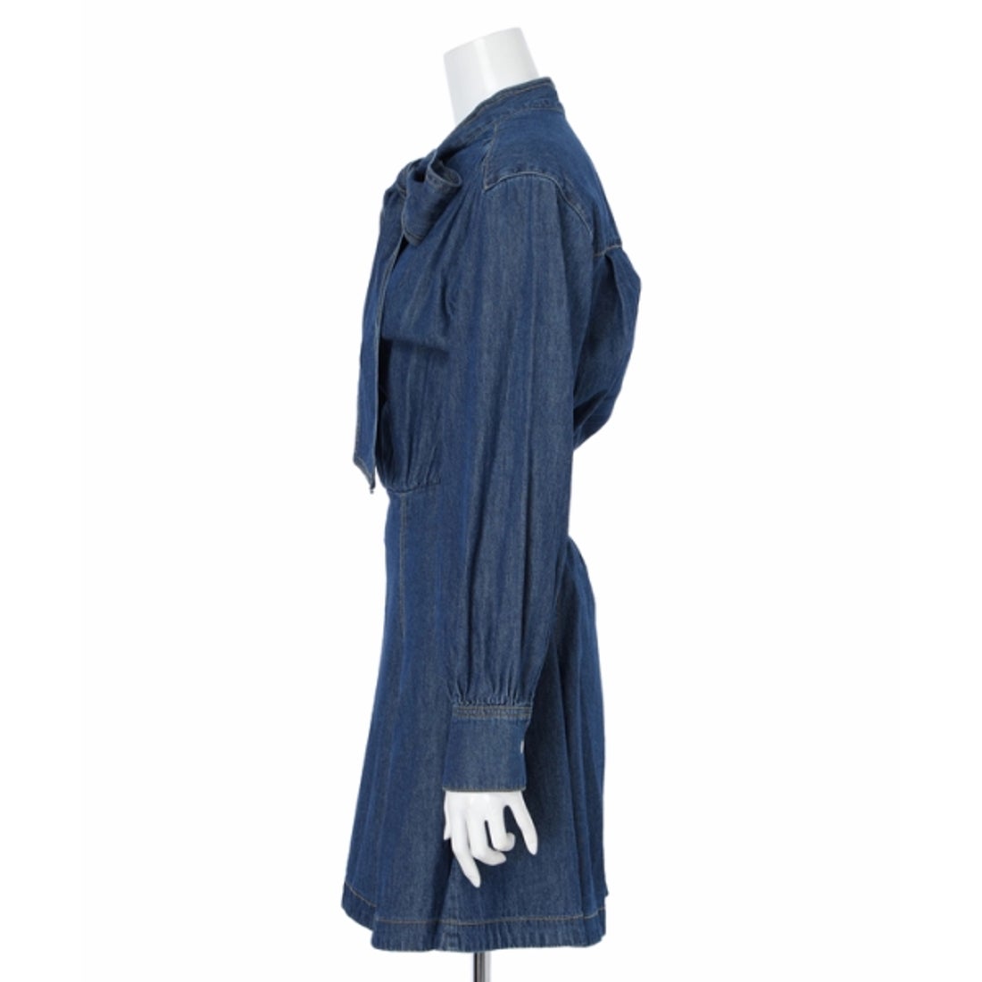 リランドチュール Rirandture デニムボウタイミニワンピース （ブルー