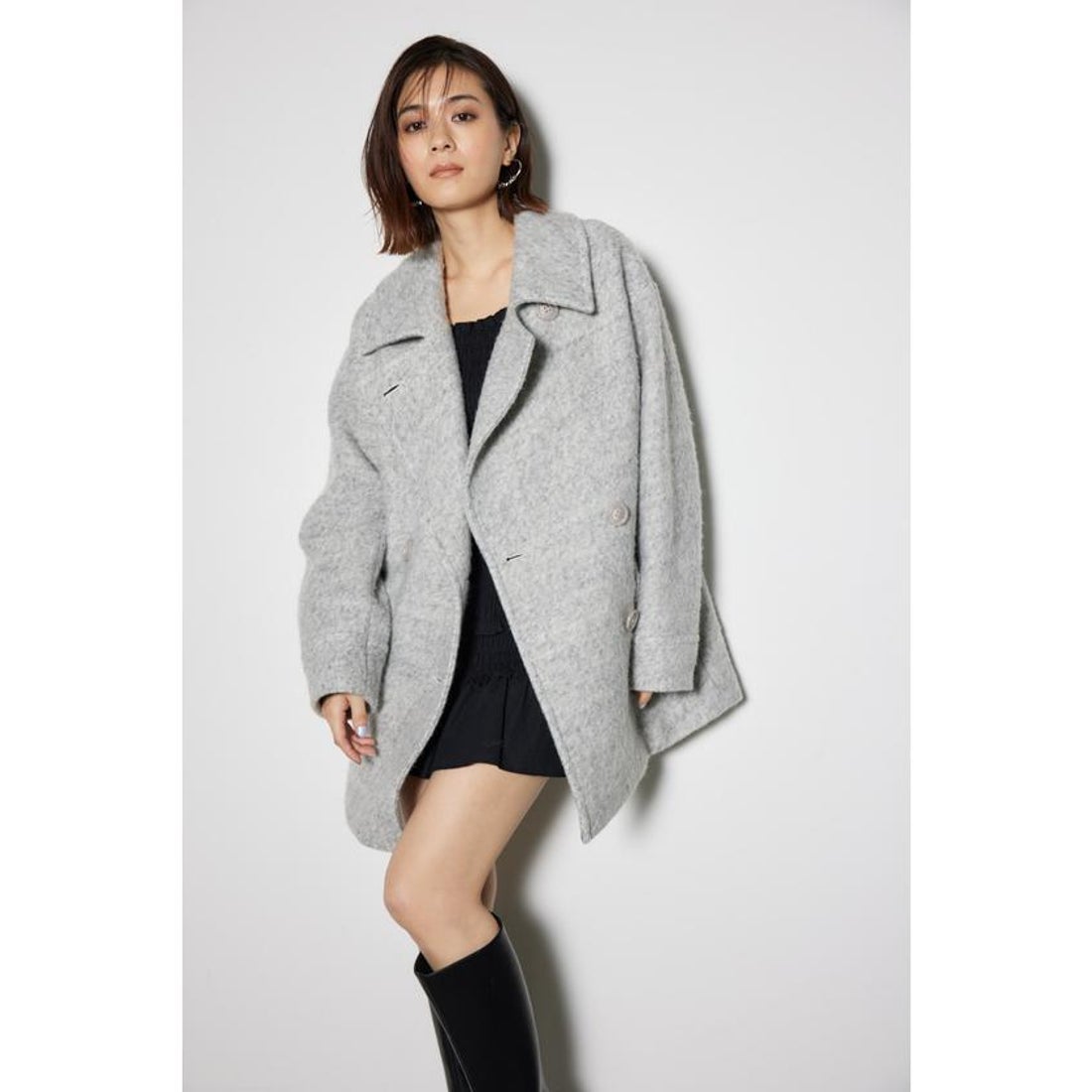 リエンダ rienda スライバーメニーウェイPコート （WHT