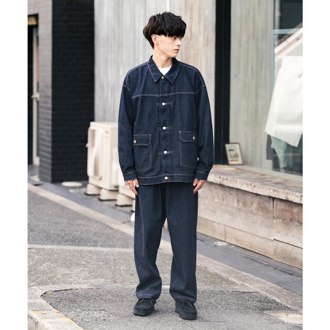 ロッキーモンロー Rocky Monroe セットアップ デニムジャケット ワイド