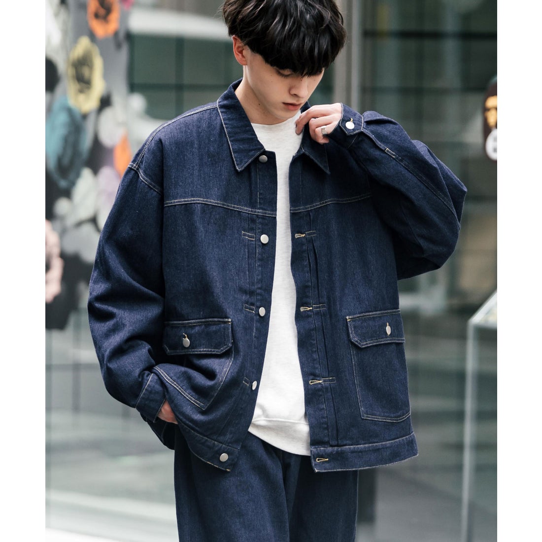 ロッキーモンロー Rocky Monroe セットアップ デニムジャケット ワイド