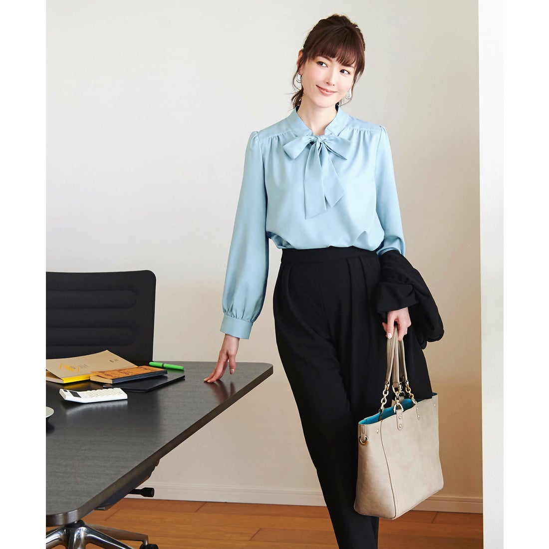 ルイルエブティック RUIRUE BOUTIQUE 洗える ｜ 長袖ボウタイリボン