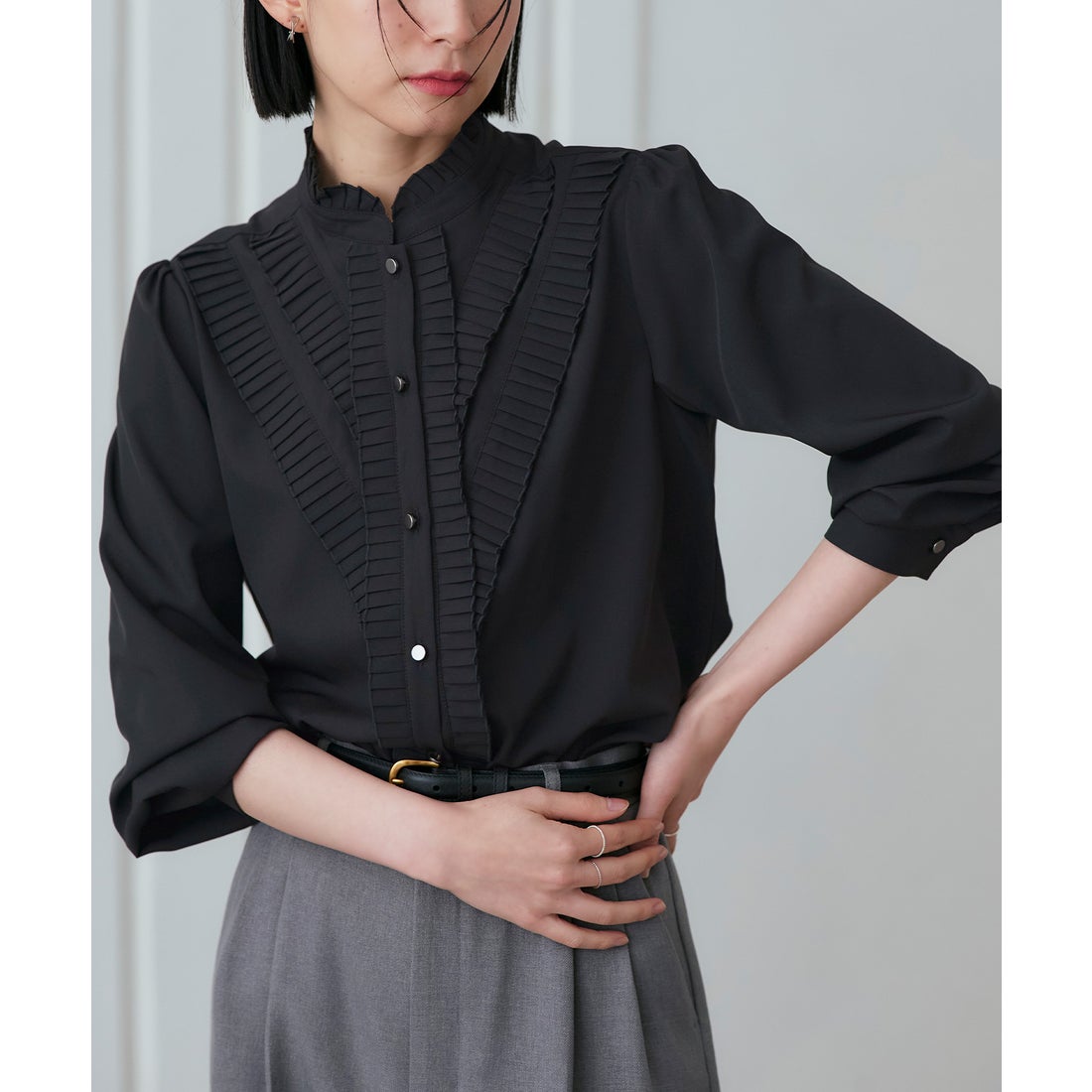 ルイルエブティック RUIRUE BOUTIQUE 洗える ストレッチ ｜ プリーツ