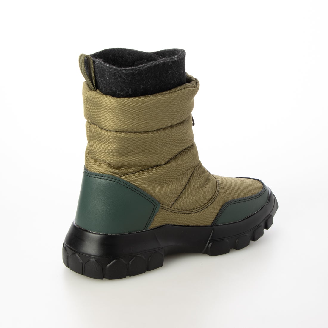 ラバーダック RUBBER DUCK センタージップスノーブーツ （カーキ雑材