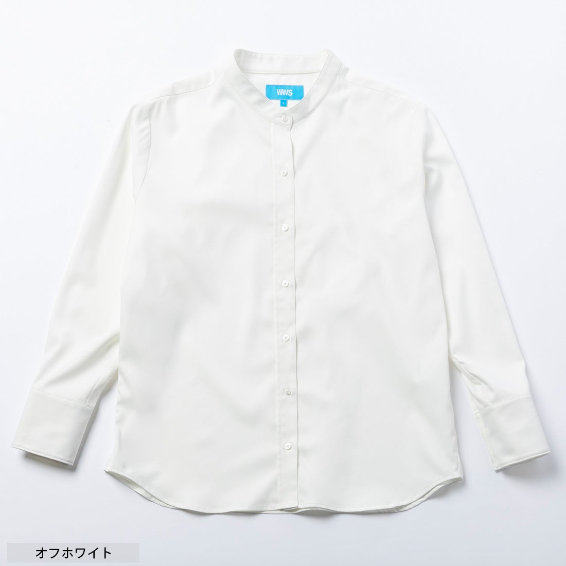 レディース バンドカラーブラウス （オフホワイト） -WWSワークウェア