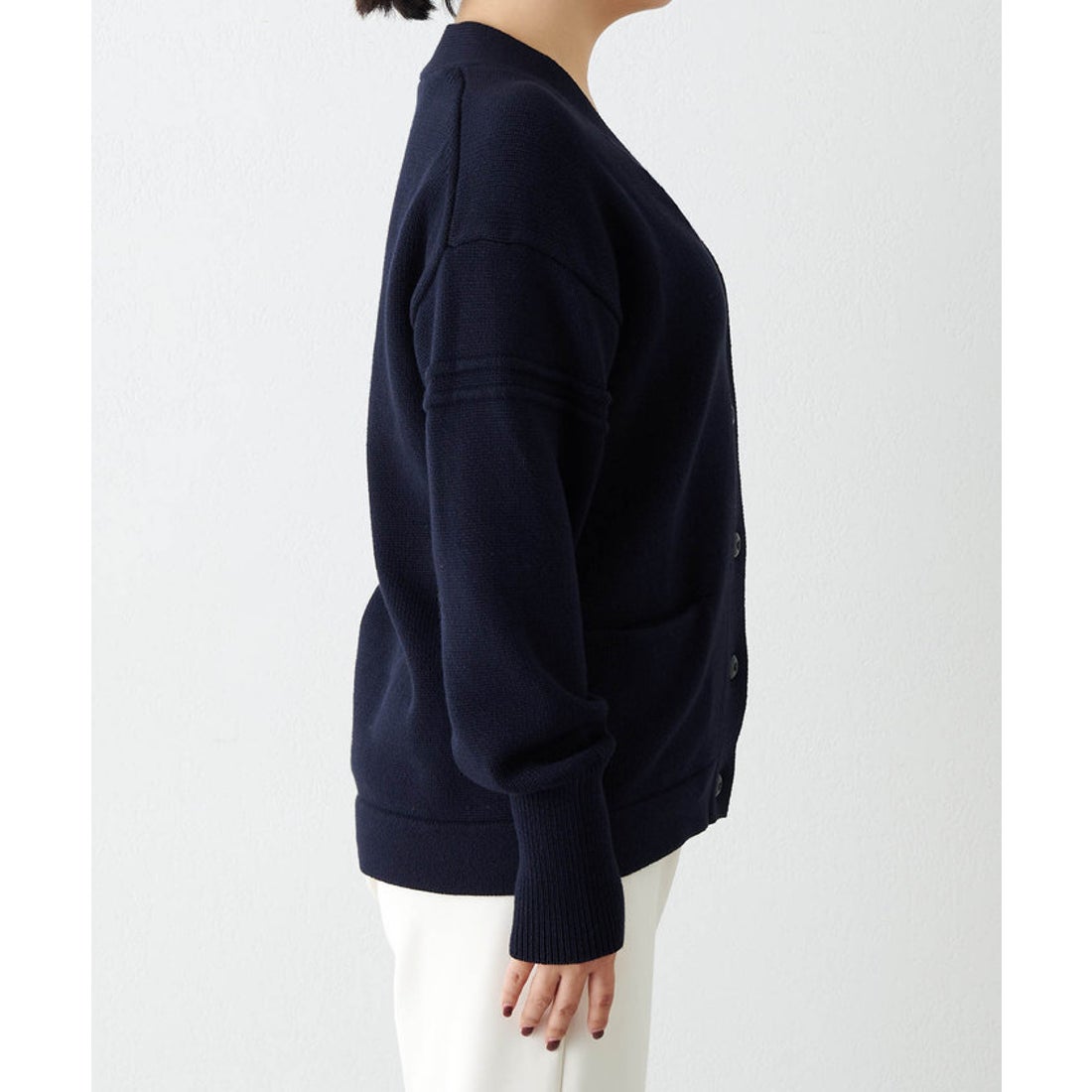 ウィムガゼット Whim Gazette ワッペンニットカーディガン （navy