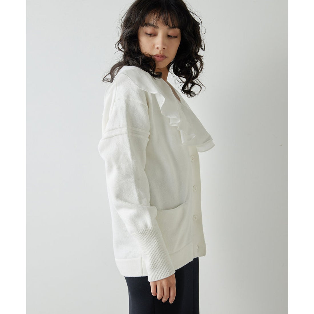 ウィムガゼット Whim Gazette ワッペンニットカーディガン （navy