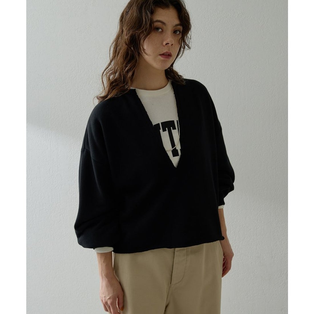 ウィムガゼット Whim Gazette スウェットVネックプルオーバー2