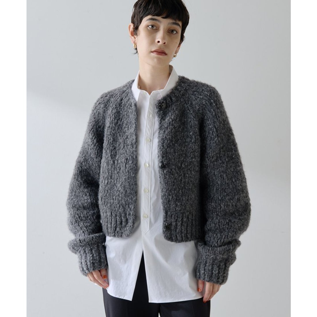 ウィムガゼット Whim Gazette ハンドニットカーディガン （l.yellow