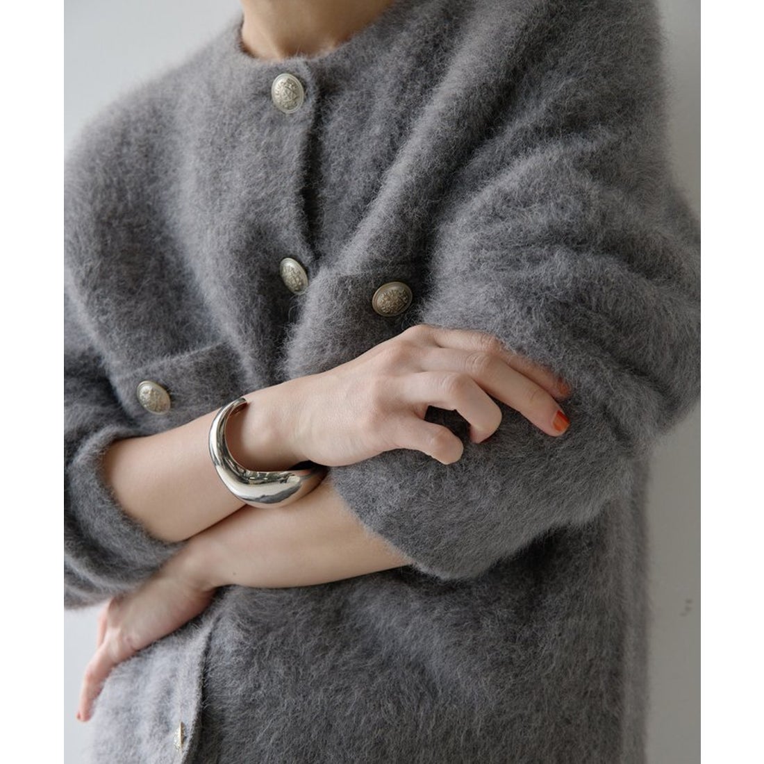 ウィムガゼット Whim Gazette ファーボタンジャケット （navy） -靴