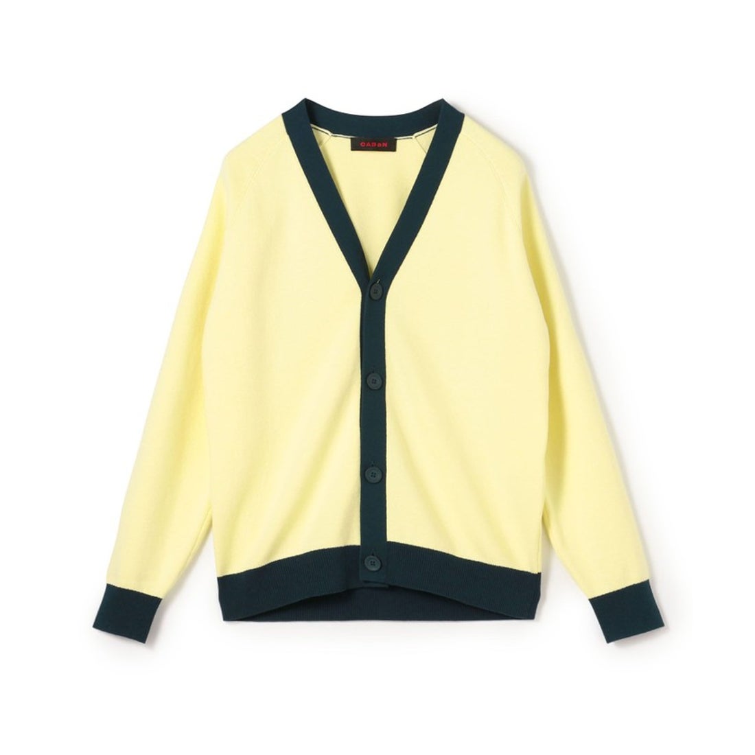 キャバン CABaN CABaN コットンカシミヤ バイカラーVネック
