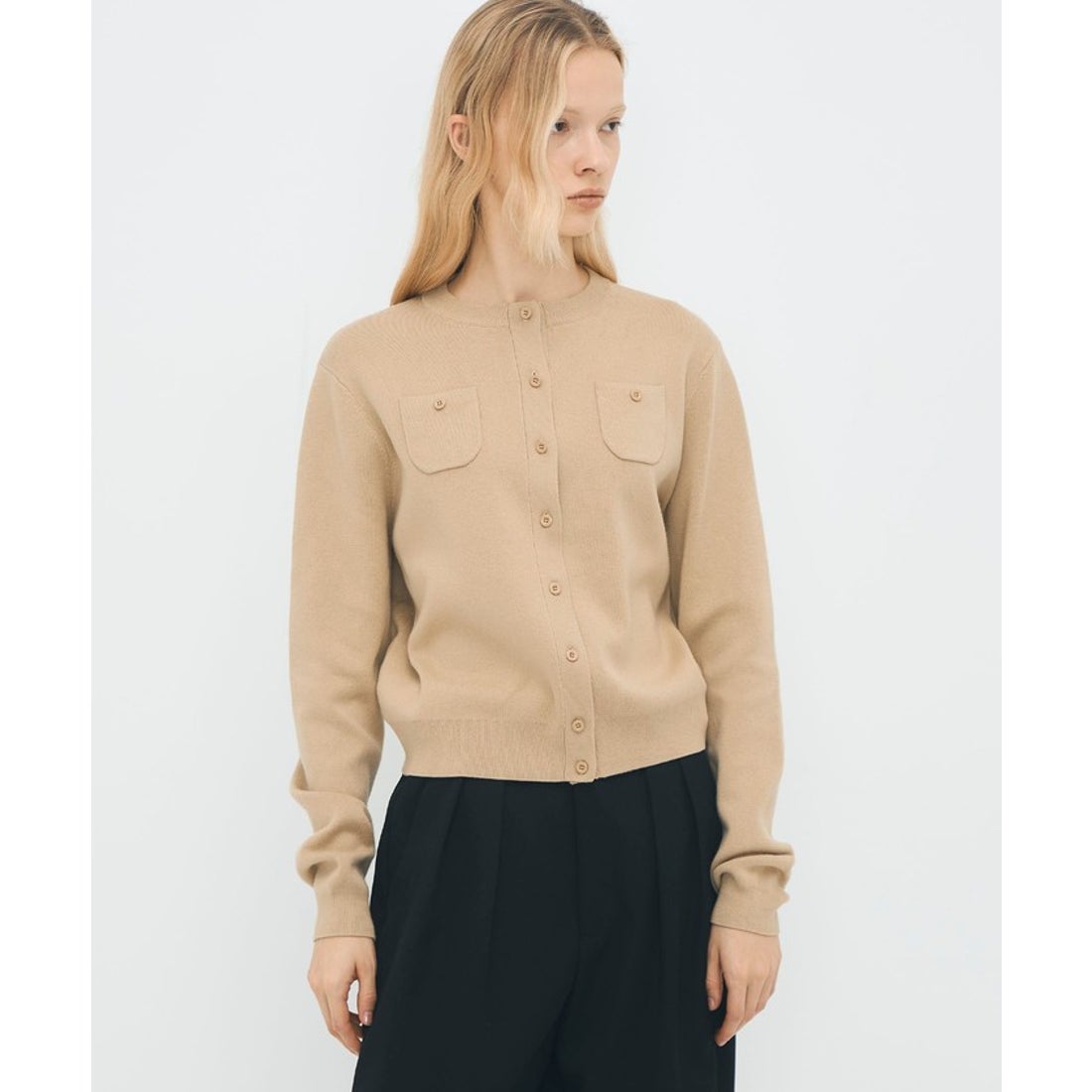 キャバン CABaN コットンカシミヤ クルーネックカーディガン （39