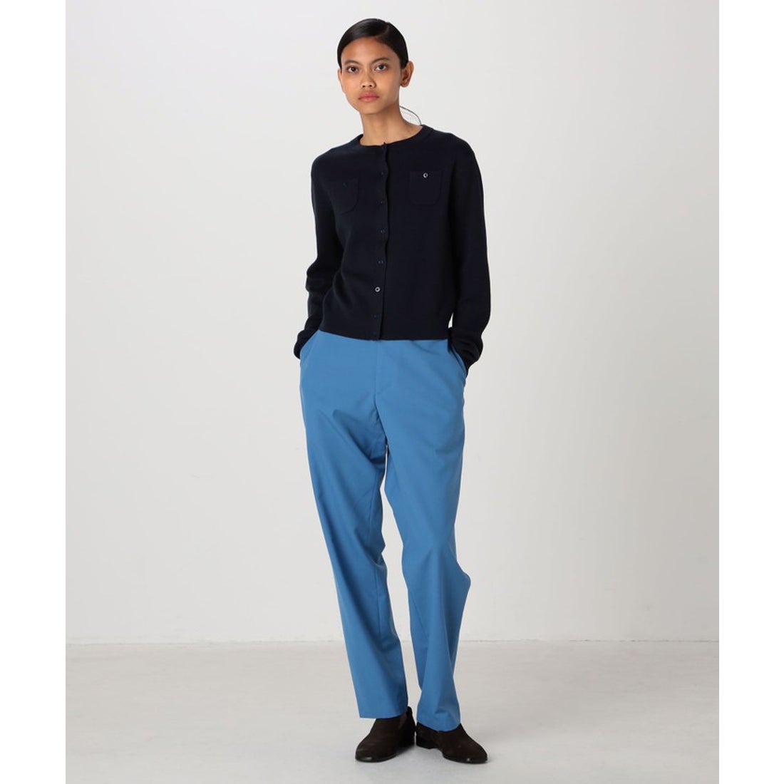 キャバン CABaN CABaN コットンカシミヤ クルーネックカーディガン