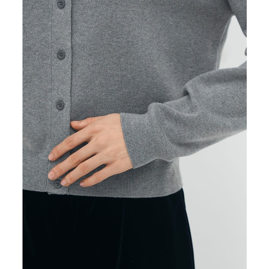 キャバン CABaN CABaN コットンカシミヤ クルーネックカーディガン