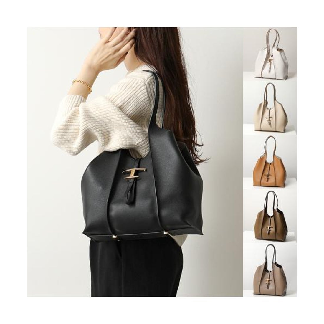 トッズ TOD'S TODS トートバッグ XBWTSBA0200Q8E レザー ポーチ付き