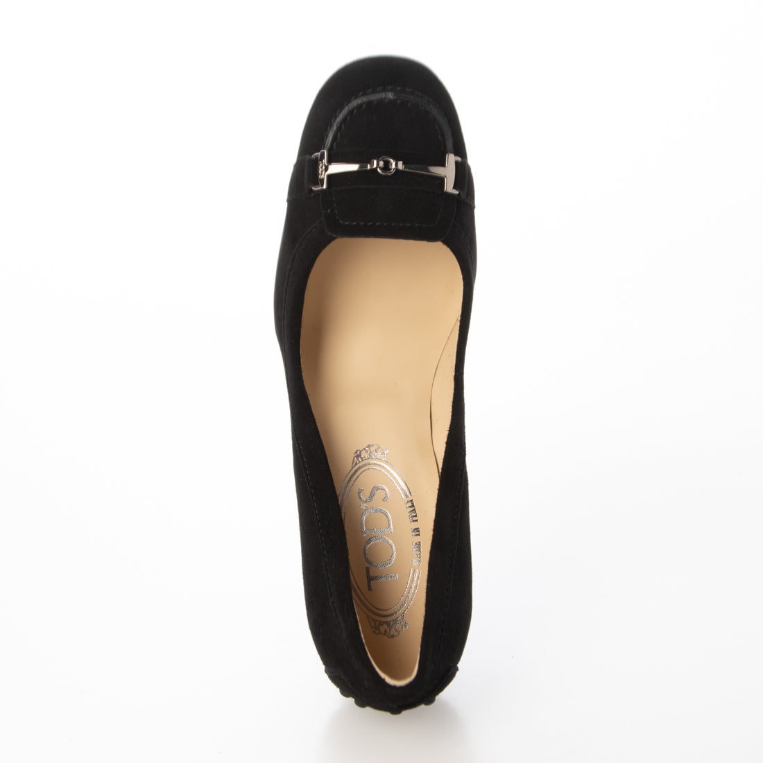 トッズ TOD'S スエードビット ヒールパンプス （BLACK） -アウトレット