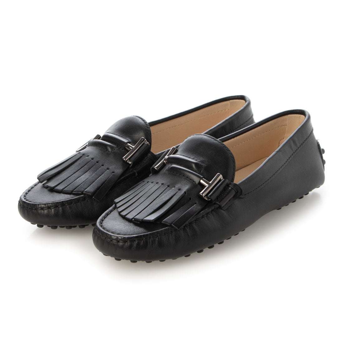 トッズ TOD'S フリンジ ドライビングシューズ （BLACK） -アウトレット