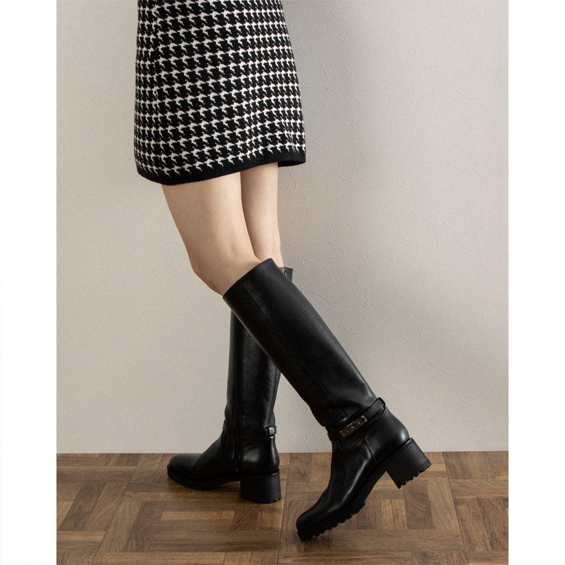 タラントン バイ ダイアナ TALANTON by DIANA ロングブーツ （黒カーフ