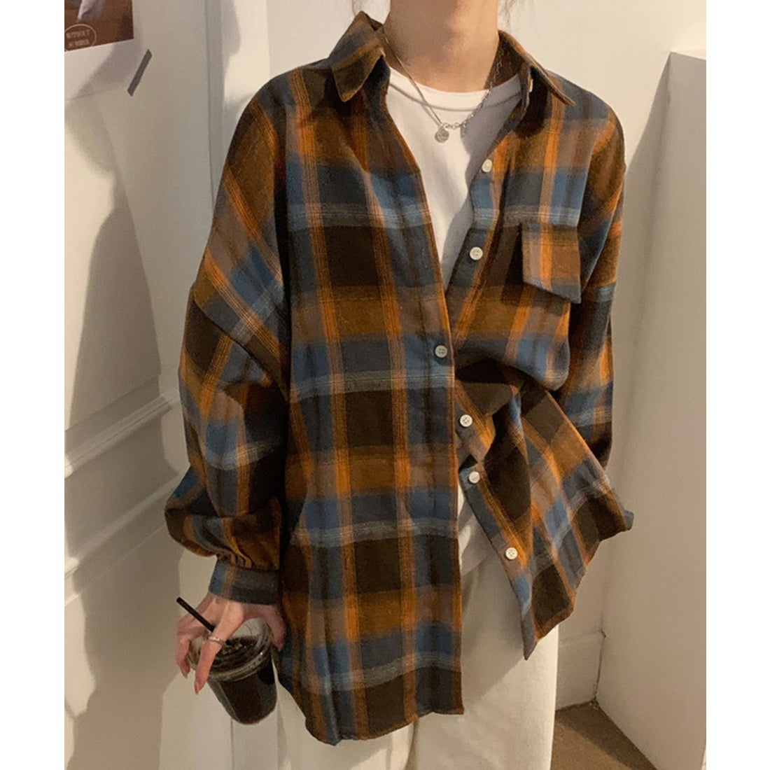 テディショップ Teddyshop レディース オーバーサイズチェック柄