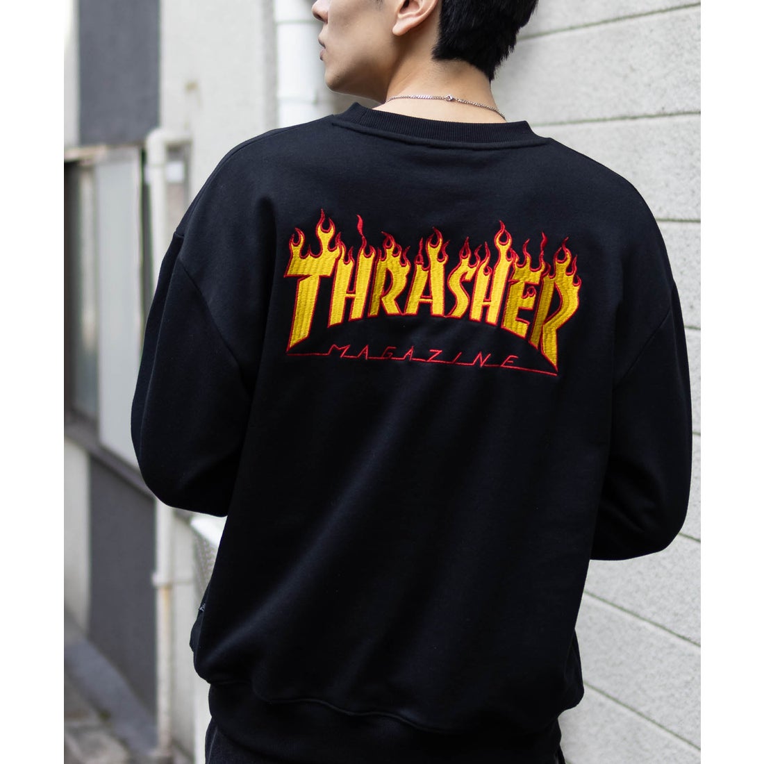 スラッシャー THRASHER フレームロゴクルーネックスウェット