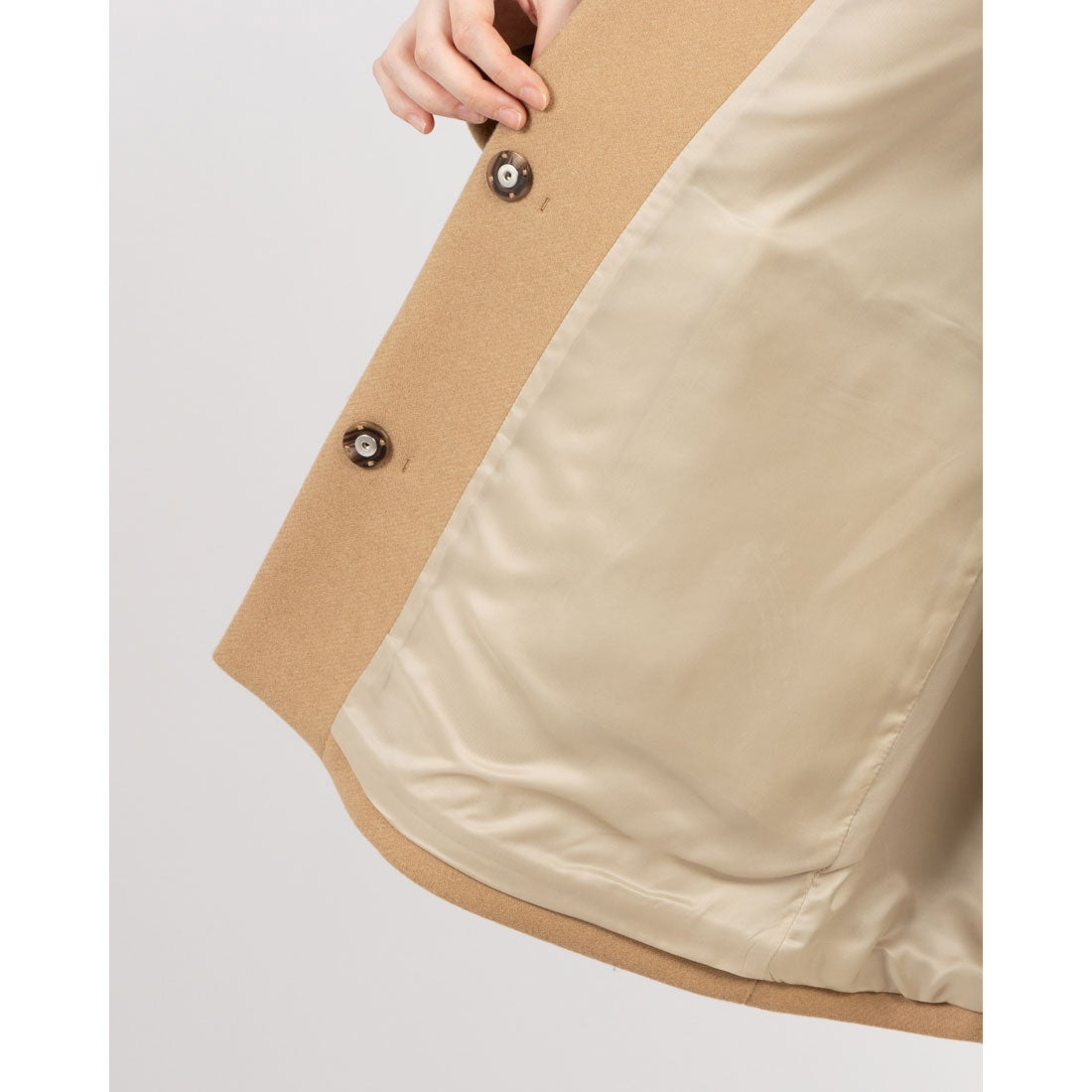 セオリー Theory WOOL MELTON/ CAPE BK COAT （ベージュ） -靴