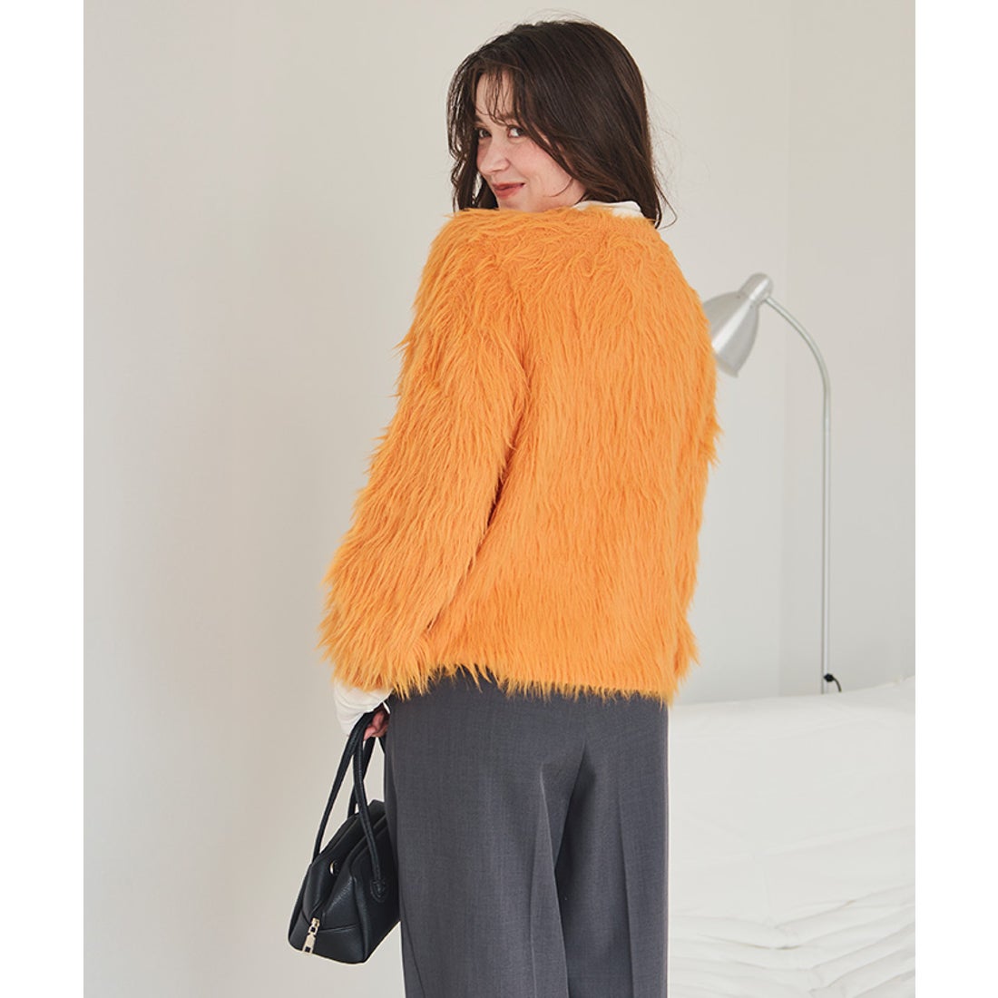 ティティベイト titivate ロングシャギーニットカーディガン