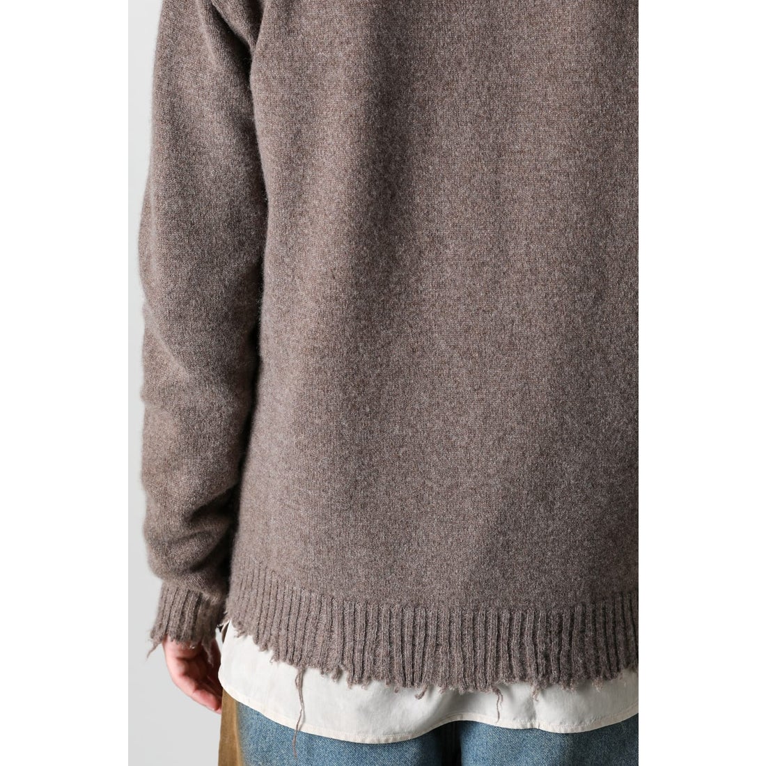 UMA WANG Over Kashmir Cardigan Coffee _ FASCINATE Osaka Japan