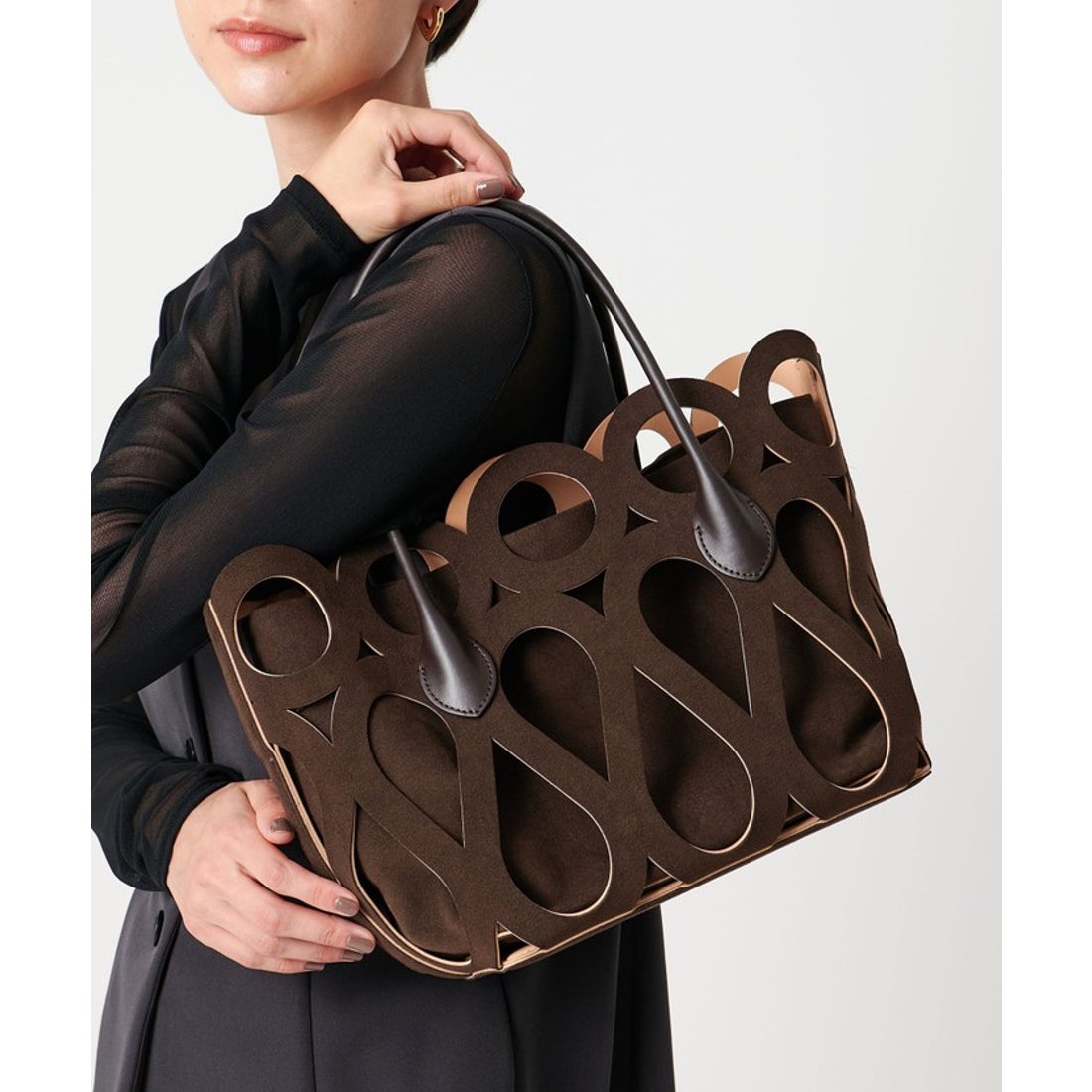 UNITED ARROWS ＜MARY AL TERNA＞MAZE トートバッグ （DK.BROWN