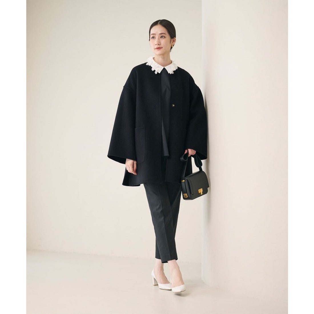 UNITED ARROWS バイカラー リバー ミドルコート （COBALT