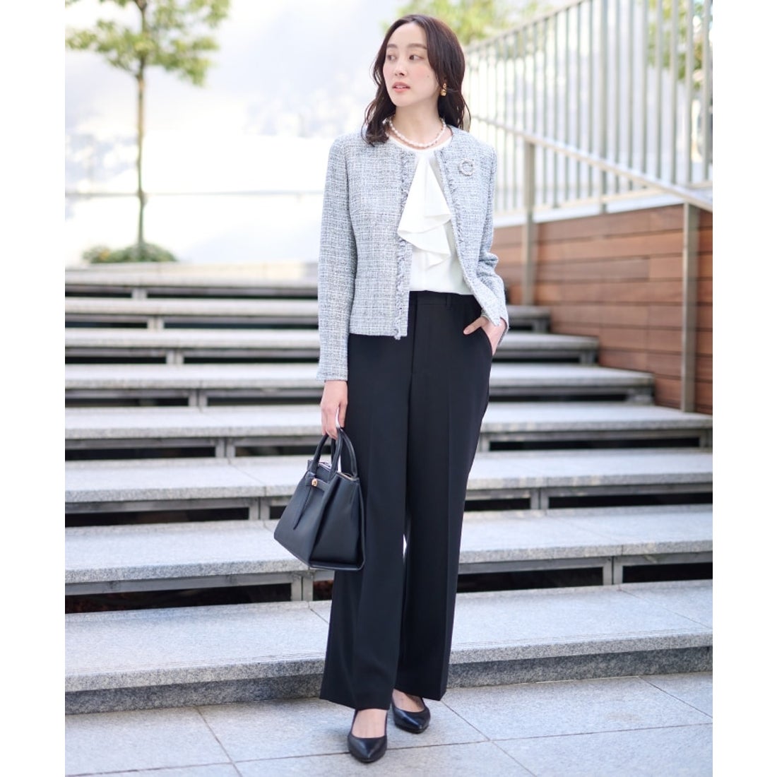 アンタイトル UNTITLED 【セレモニースーツ】ラメツイード ノーカラー