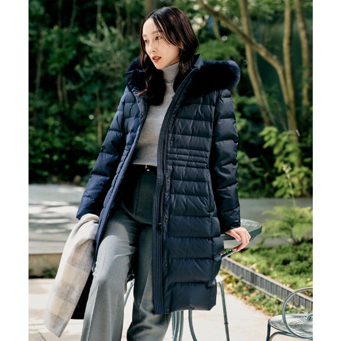 アンタイトル UNTITLED ロングダウンコート （ネイビー(094