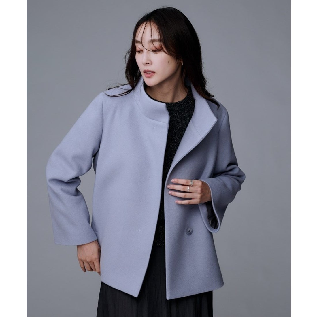 アンタイトル UNTITLED ウールショートコート （ライトグレー(011