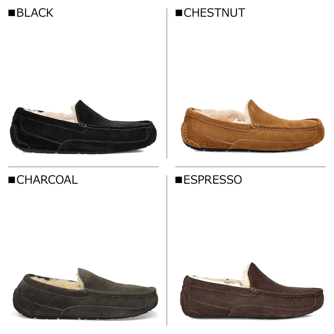 UGG アグ スリッポン モカシン アスコット シューズ メンズ ムートン
