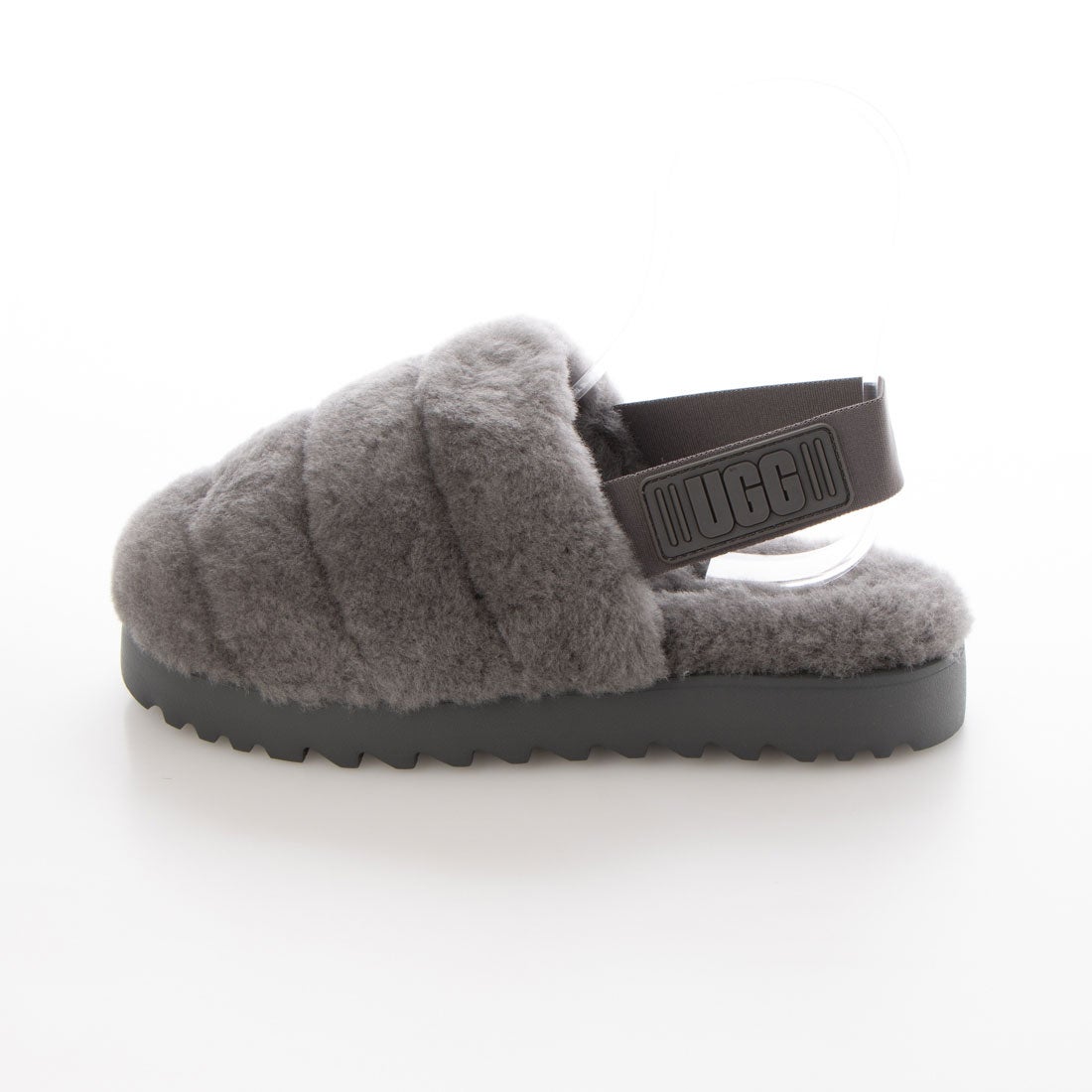 アグ UGG スーパーフラッフスリッパ サンダル （チャコール） -靴