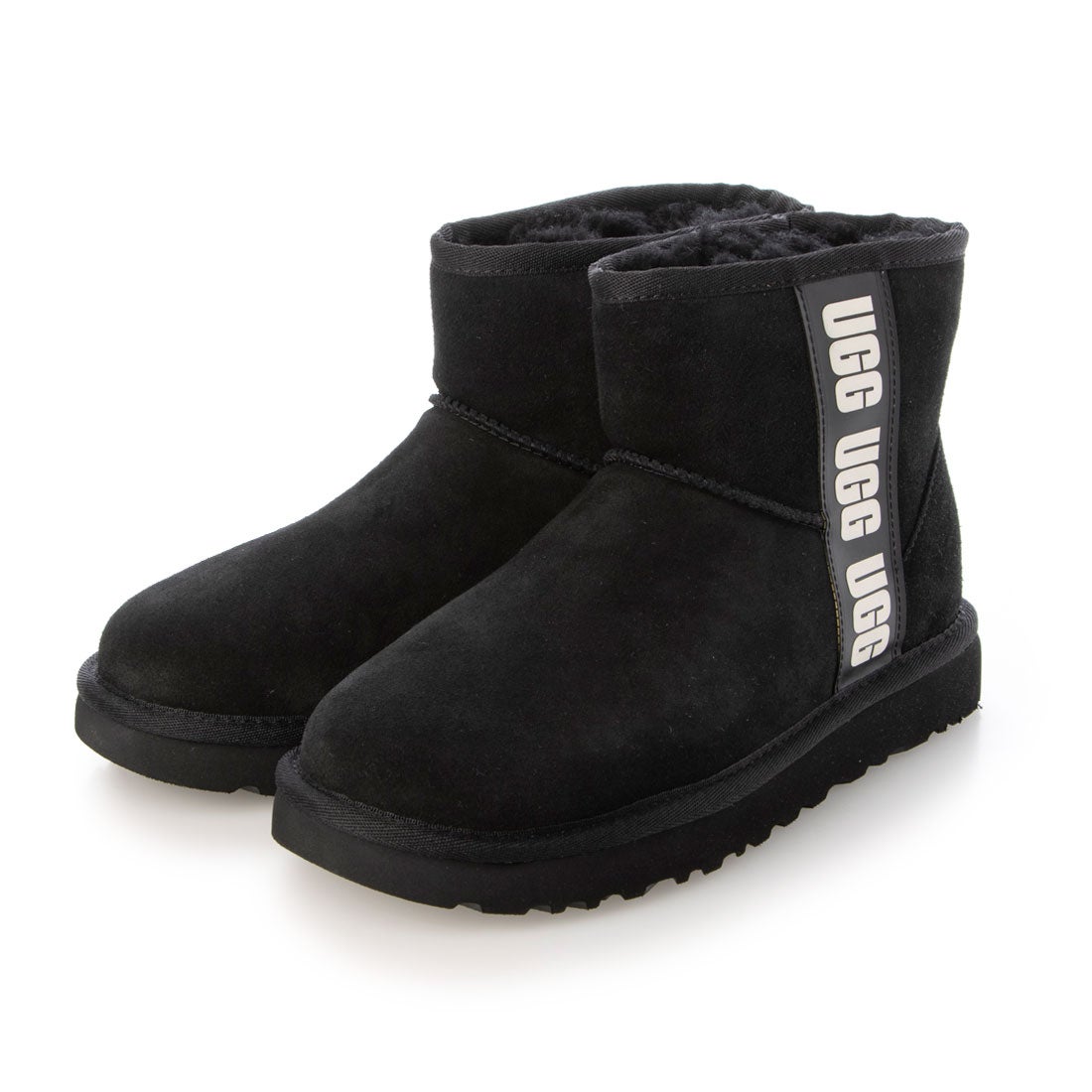 アグ UGG ☆クラシックミニサイドロゴムートンブーツ CLASSIC MINI