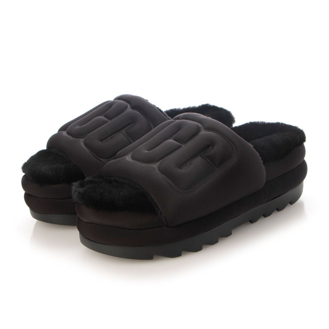 アグ UGG セール仕入れ☆UGG MAXI GRAPHIC SLIDE 厚底ファーサンダル