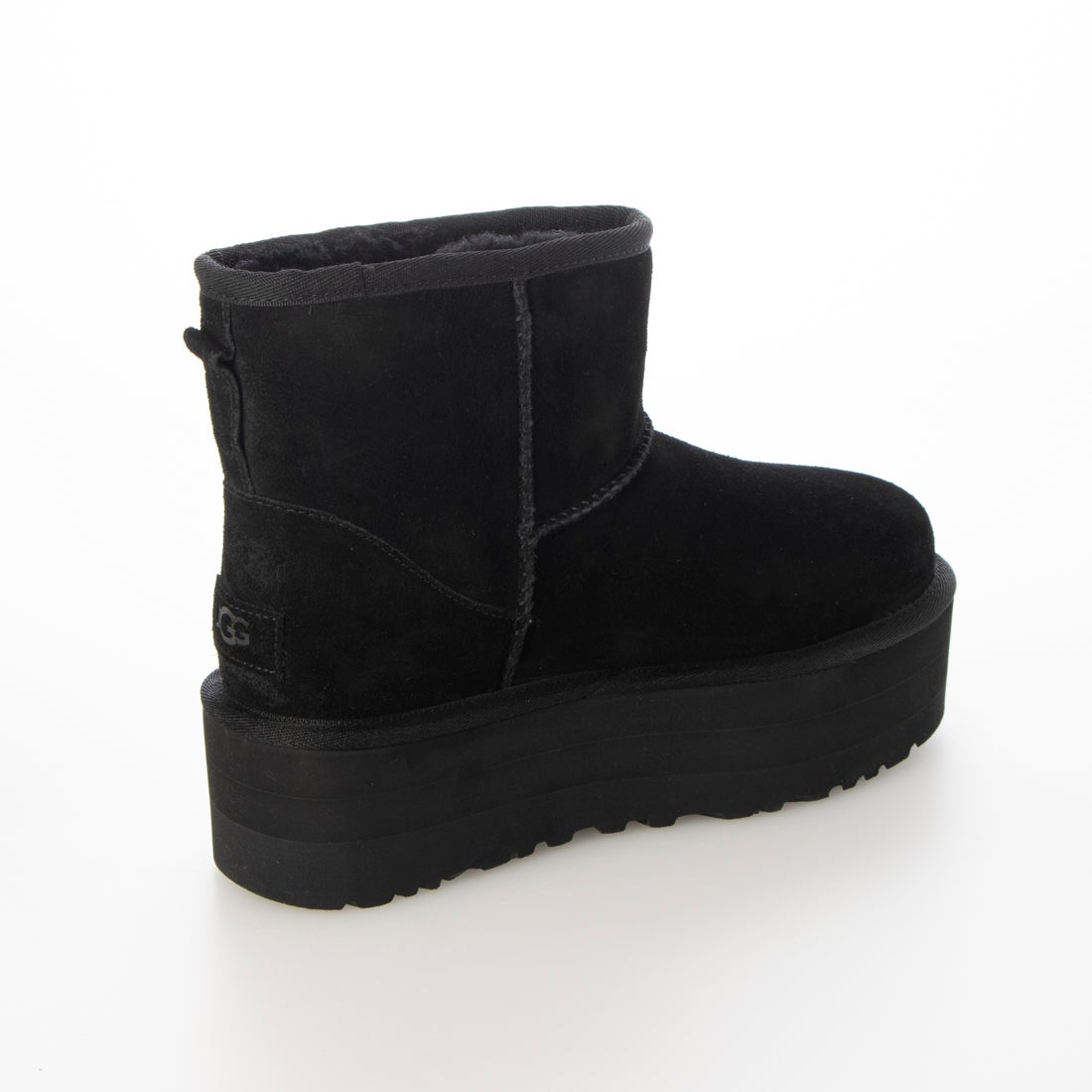 アグ UGG CLASSIC MINI PLATFORM 厚底ムートンブーツ （ブラック