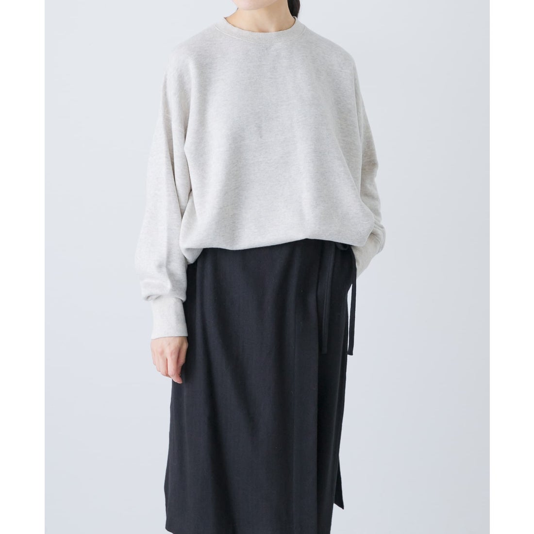 カグレ かぐれ コットンリヨセルスウェットプルオーバー （ネイビー