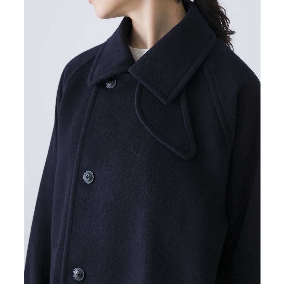 カグレ かぐれ ウールシングルPコート （ブラック） - ファッション