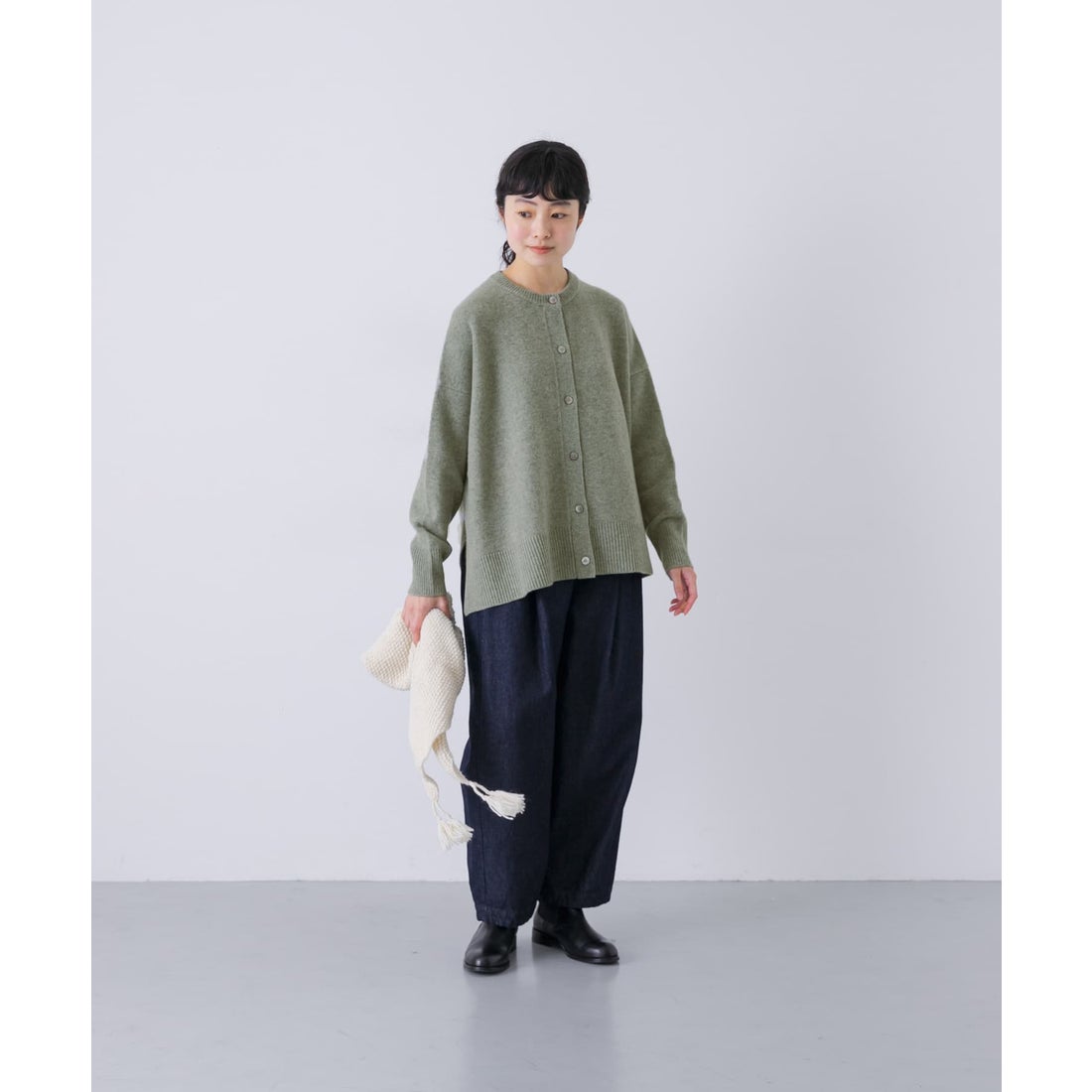 カグレ かぐれ ハミルトンクルーネックカーディガン （ミント