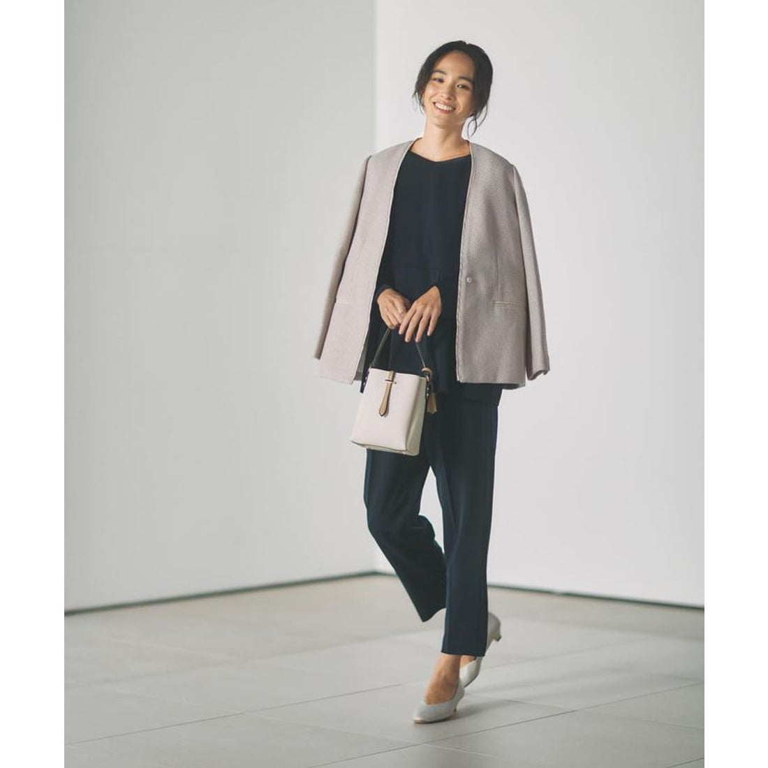 アーバンリサーチ ドアーズ URBAN RESEARCH DOORS ツイードVネック