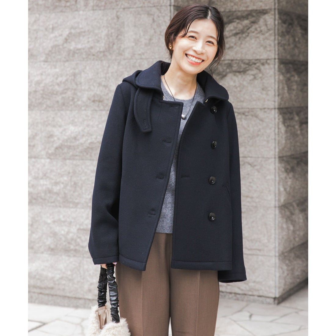 アーバンリサーチ ドアーズ URBAN RESEARCH DOORS ショールカラー2WAY