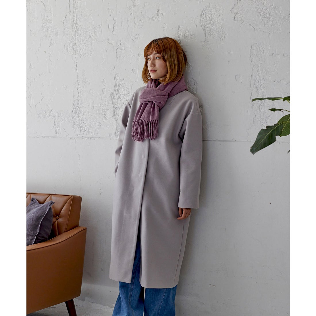 ヴィータフェリーチェ VitaFelice ストール 無地 大判ストール(200cm