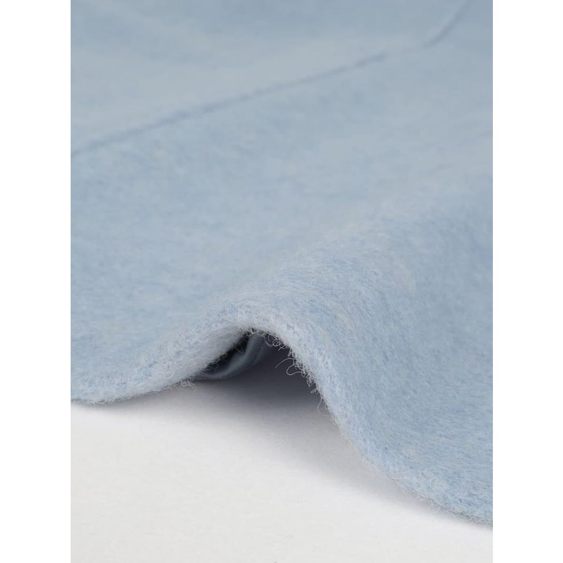 ヴァン Vin Vネックウールブレンドショートコート （杢グレー