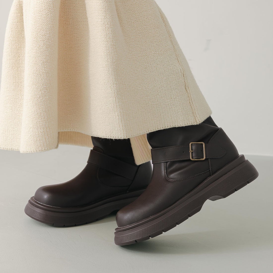 yumi.×VIVIANコラボ】ヴィヴィアン VIVIAN 厚底ストレッチエンジニア