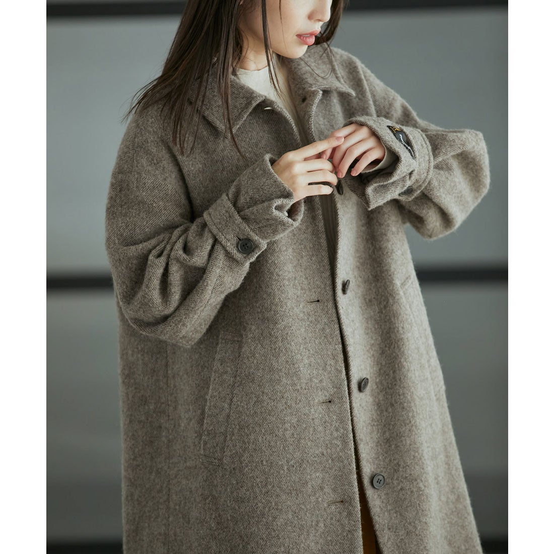 ビス VIS 【静電気防止裏地】2WAYカラーロングコート【sustainable