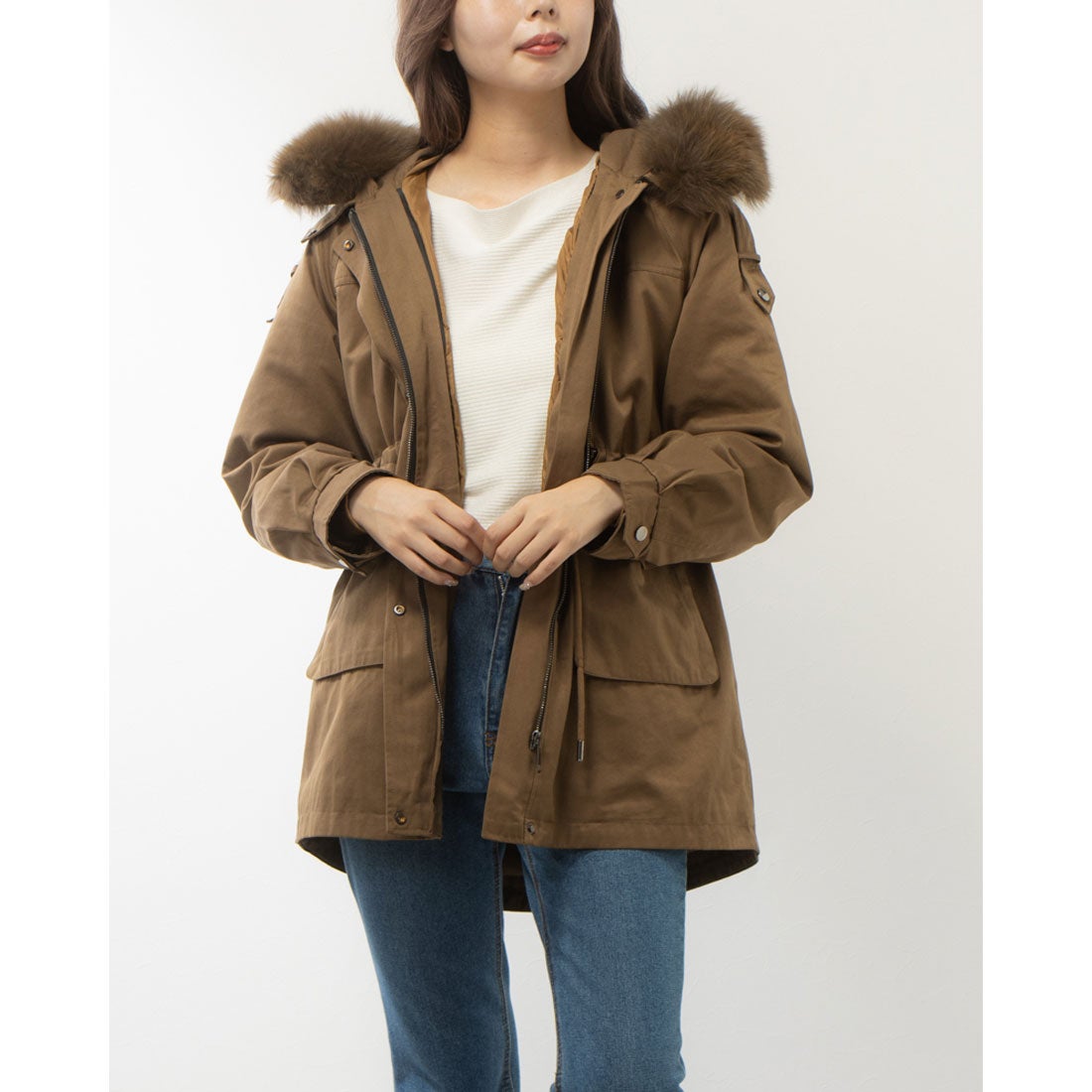 ベスジョーヤ VESGIOIA レッキスライナー付きモッズコートFOX衿