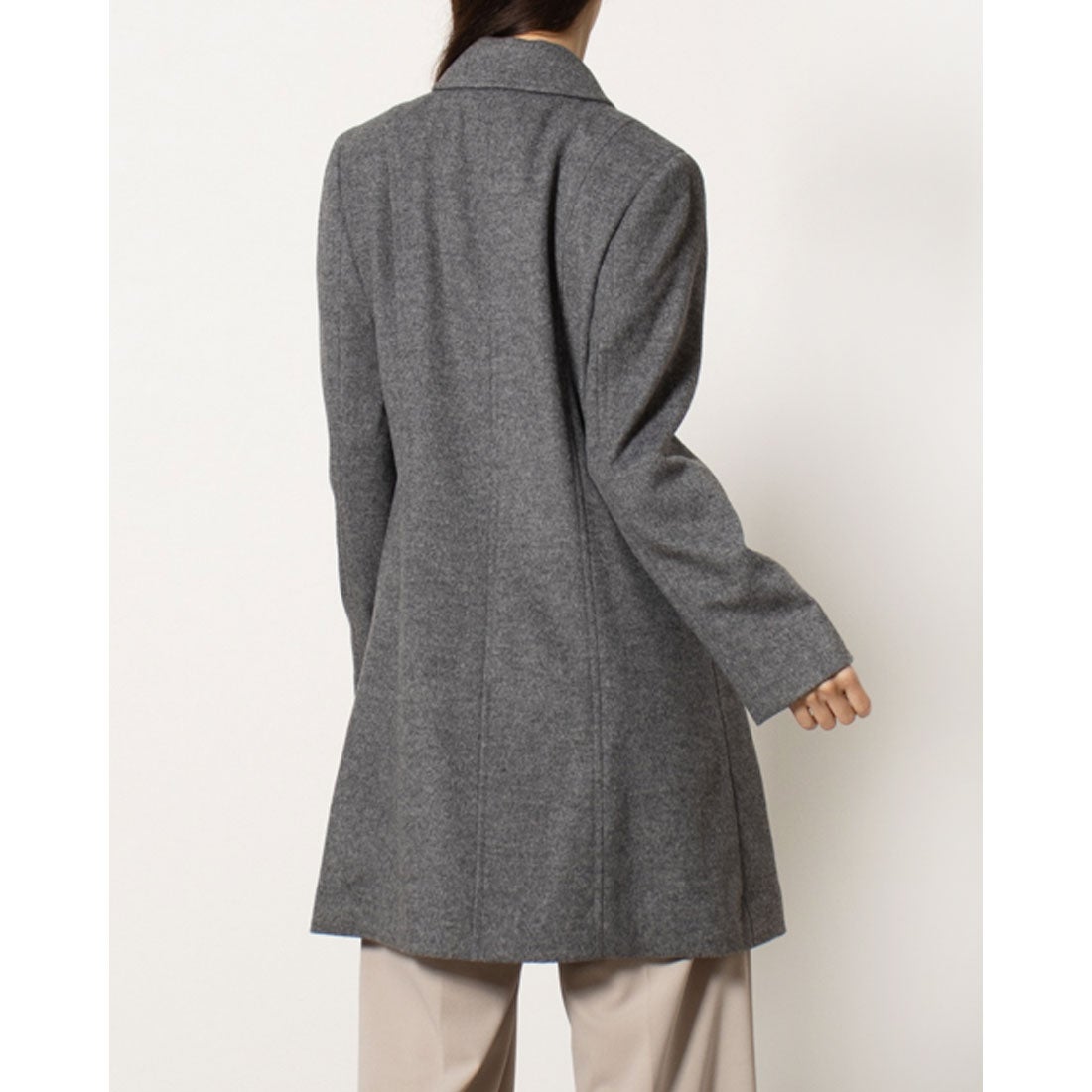 ベスジョーヤ VESGIOIA ウールコートショール襟 （ライトグレー