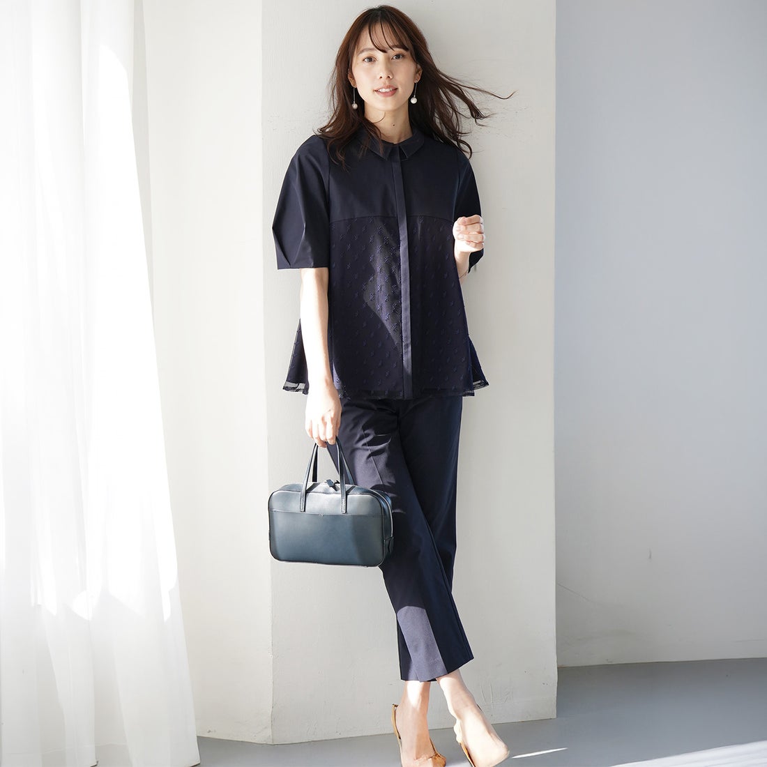 ヴィリーナ VIRINA 【セットアップ・ストレッチ・撥水】アリスブラウス