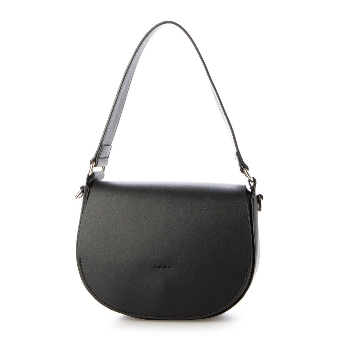 ヤーキ YAHKI ヴィーガンレザー2WAYハーフムーンハンドバッグ （BLACK